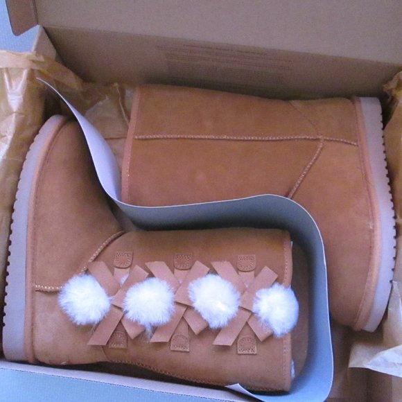 💖 KOOLABURRA BY UGG VICTORIA WOMENS CHESTNUT BOOTS SIZE 7W NEW 💖 - Picture 3 of 16